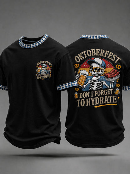 Herren Oktoberfest bedrucktes lässiges T-Shirt