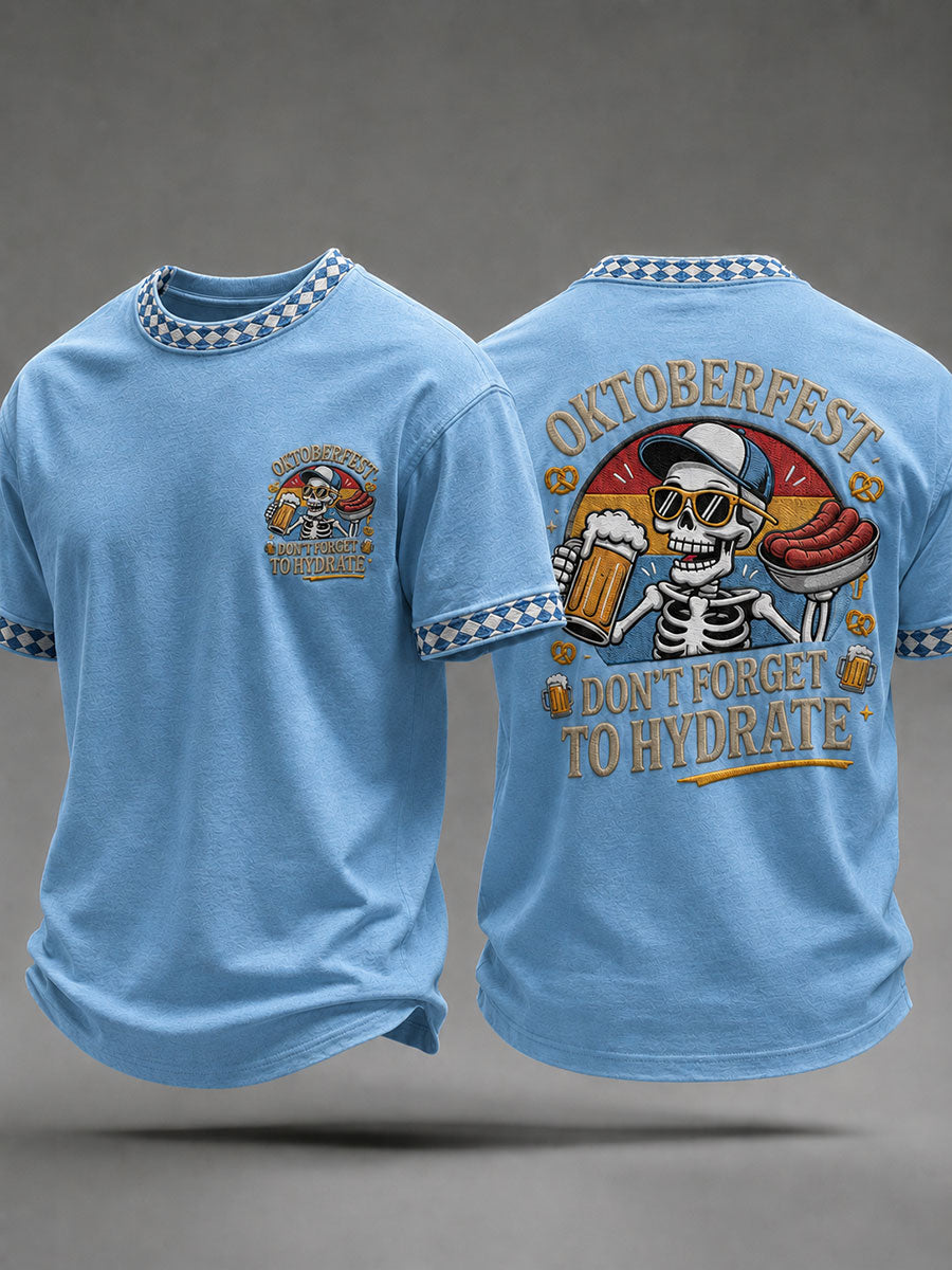 Herren Oktoberfest bedrucktes lässiges T-Shirt
