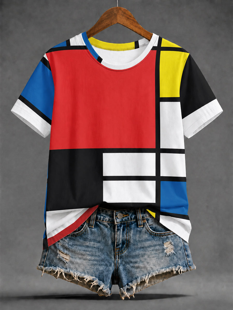 Frauen Bauhaus inspirierte Kunstdruck T-Shirt