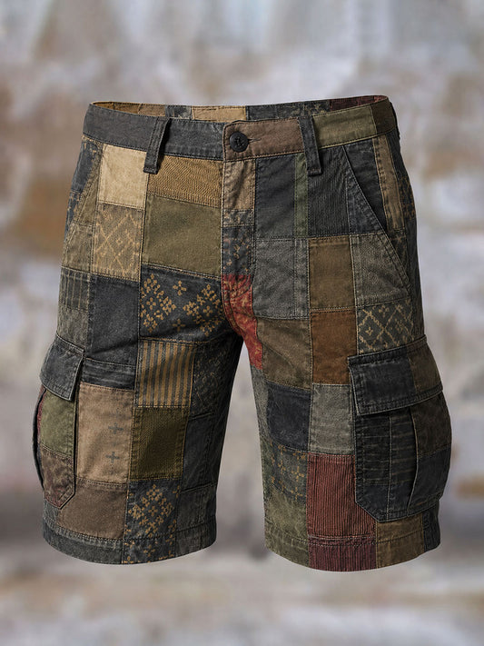 Herren Vintage Shorts mit geometrischem Druck