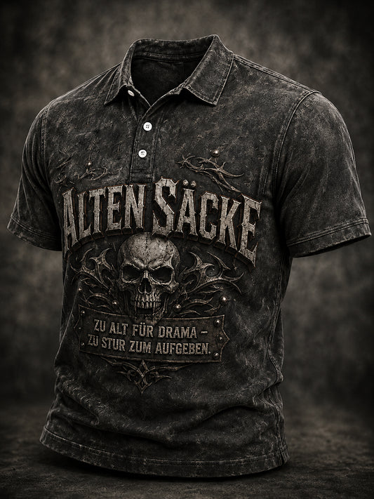 Herren Spaß Slogan Print Freizeit hemd