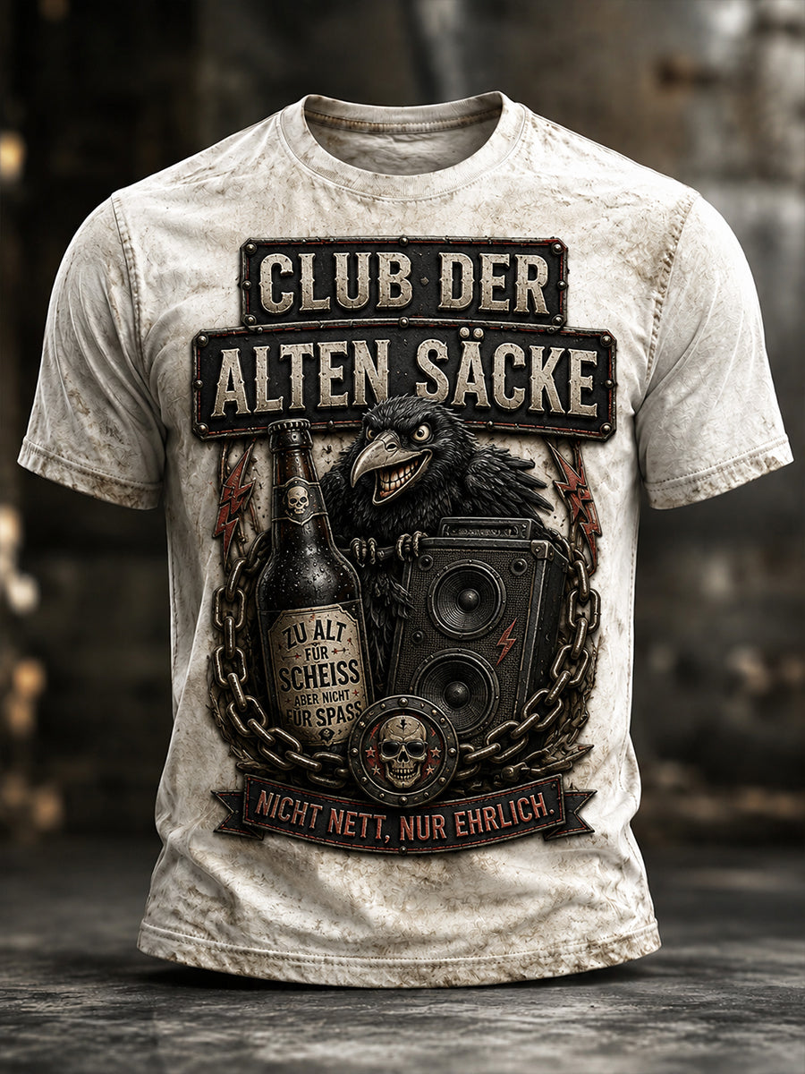 Lustiges Freizeit-T-Shirt für Herren mit Slogan-Print