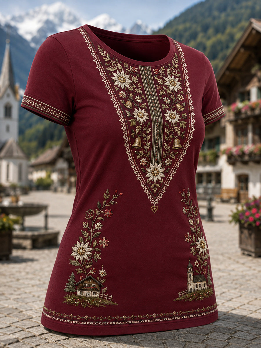 T-Shirt mit Kunstdruck zur österreichischen Frauenkultur