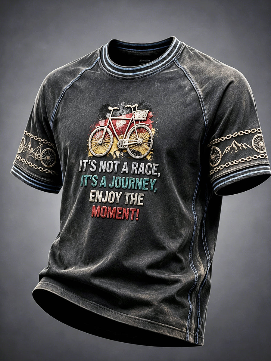 Herren-T-Shirt mit dunkelgrauem deutschem Fahrrad druck