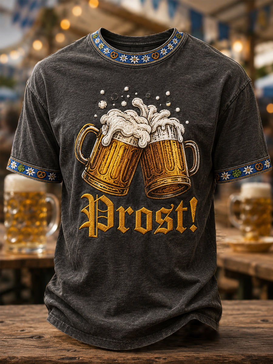 Herren Oktoberfest Prost! Casual T-Shirt drucken