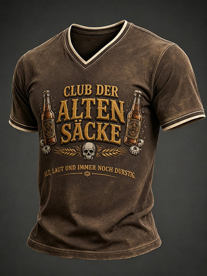 Lustiges T-Shirt mit V-Ausschnitt für Männer