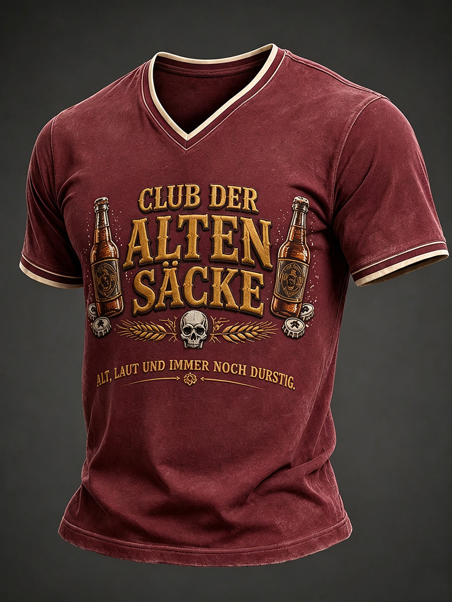 Lustiges T-Shirt mit V-Ausschnitt für Männer