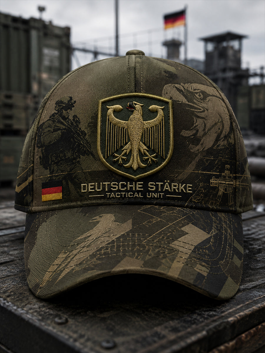 Herren Hut im Vintage-Stil mit militärisch inspirierten Print