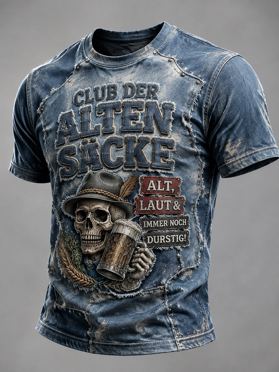 Lustiges Herren-T-Shirt im Oktoberfest-Style mit Biermotiv, lässig und bequem