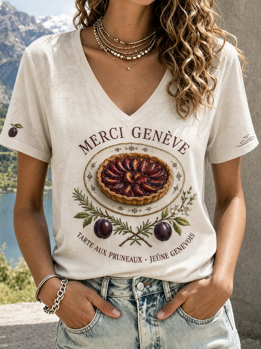 Damen T-Shirt mit Schweizer Kunst bedruckt