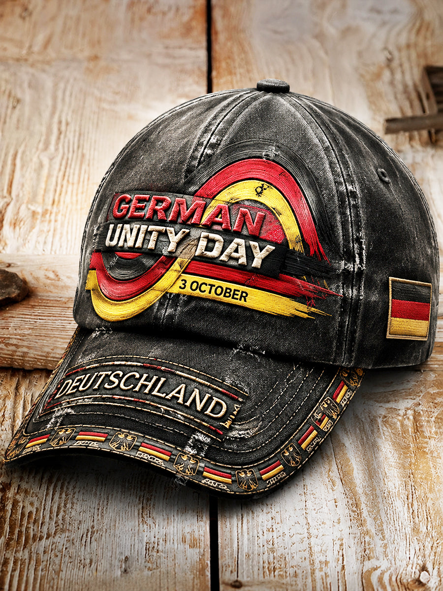 Deutsche Flagge Vereinigung stag Denim-Print Casual Hut