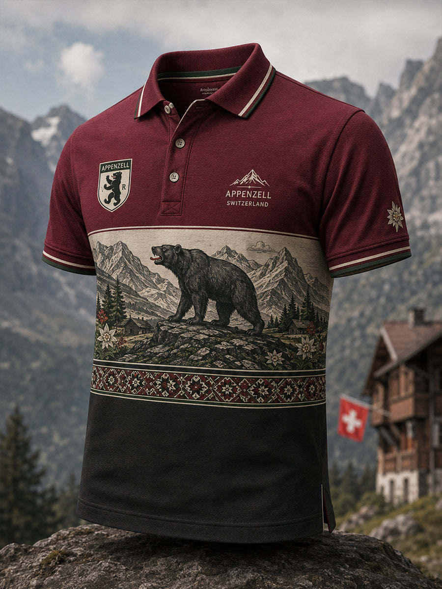 Herren-Appenzell-Kanton, Schweiz Kultureller Gedenk-Artprint-Polo