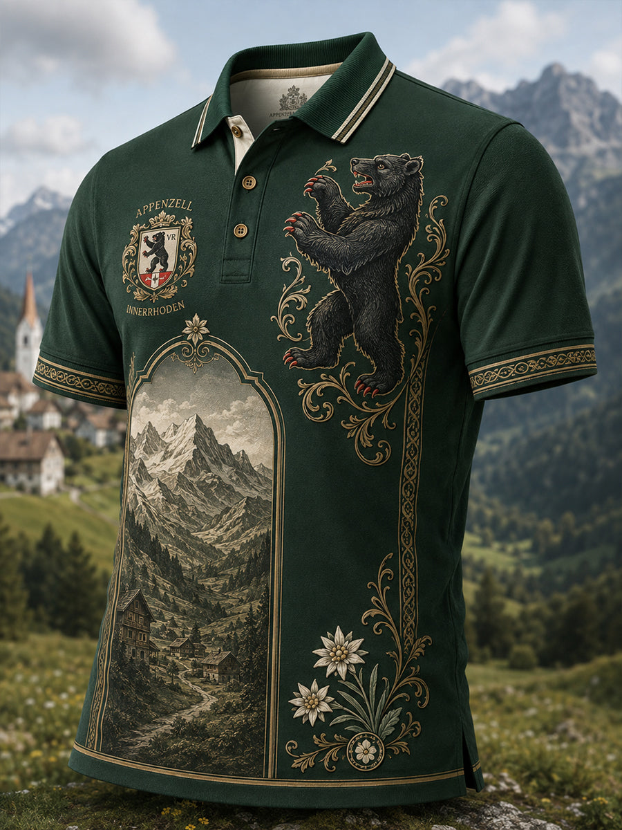Herren-Appenzell-Kanton, Schweiz Kultureller Gedenk-Artprint-Polo