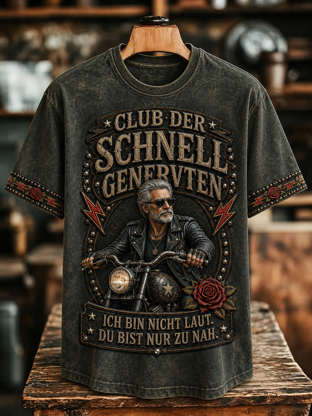 Herren-Slogan-T-Shirt mit kurzen Ärmeln
