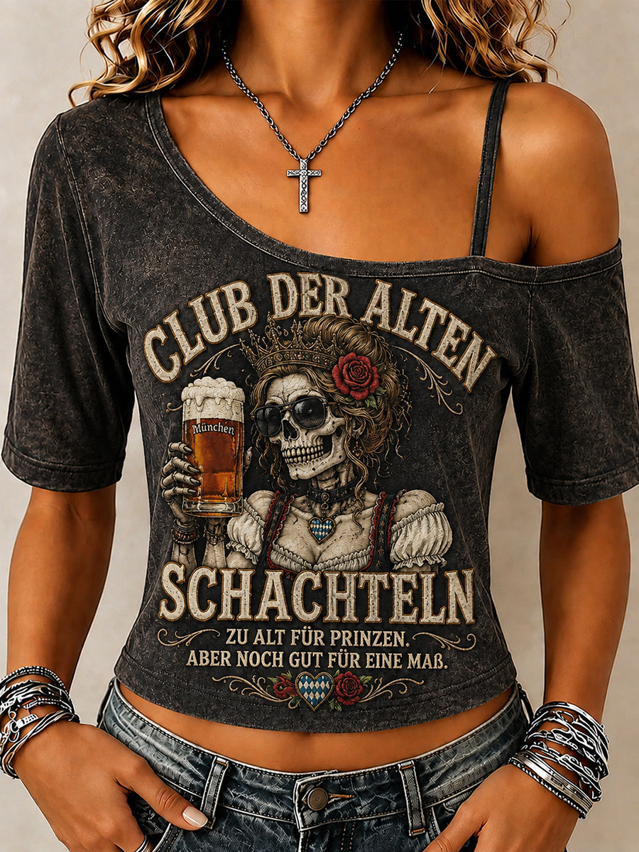 Lustiges Freizeit-T-Shirt für Damen mit Oktoberfest-Print