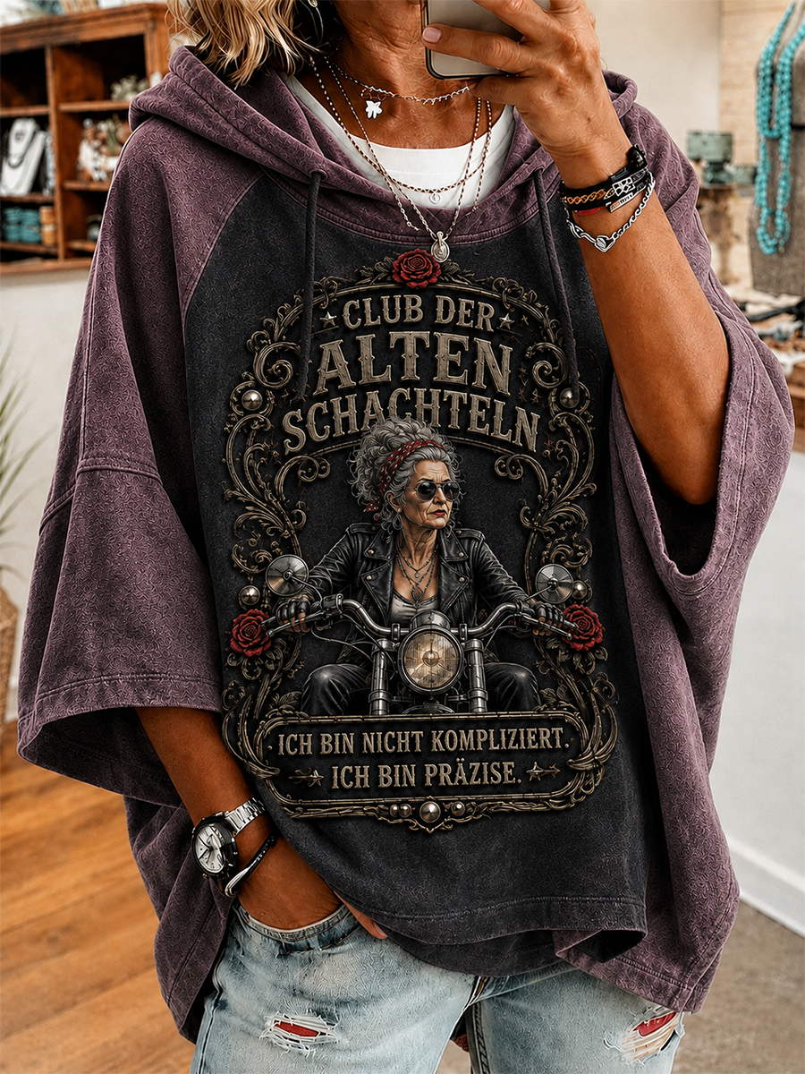 Kurzarm-Kapuzen pullover für Frauen