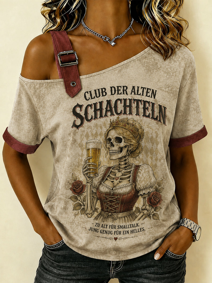 Frauen-T-Shirt mit witzigem Oktoberfest-Print