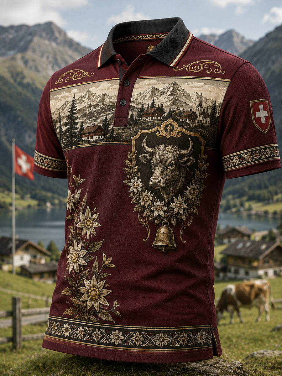 Kunstdruck-Polo zum Schweizerischen Viehhüterfest der Männer