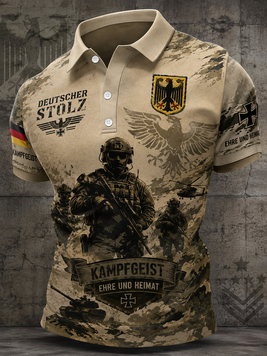 Kurzarm-Polos hirt für Männer mit Tarnung im Militärs til