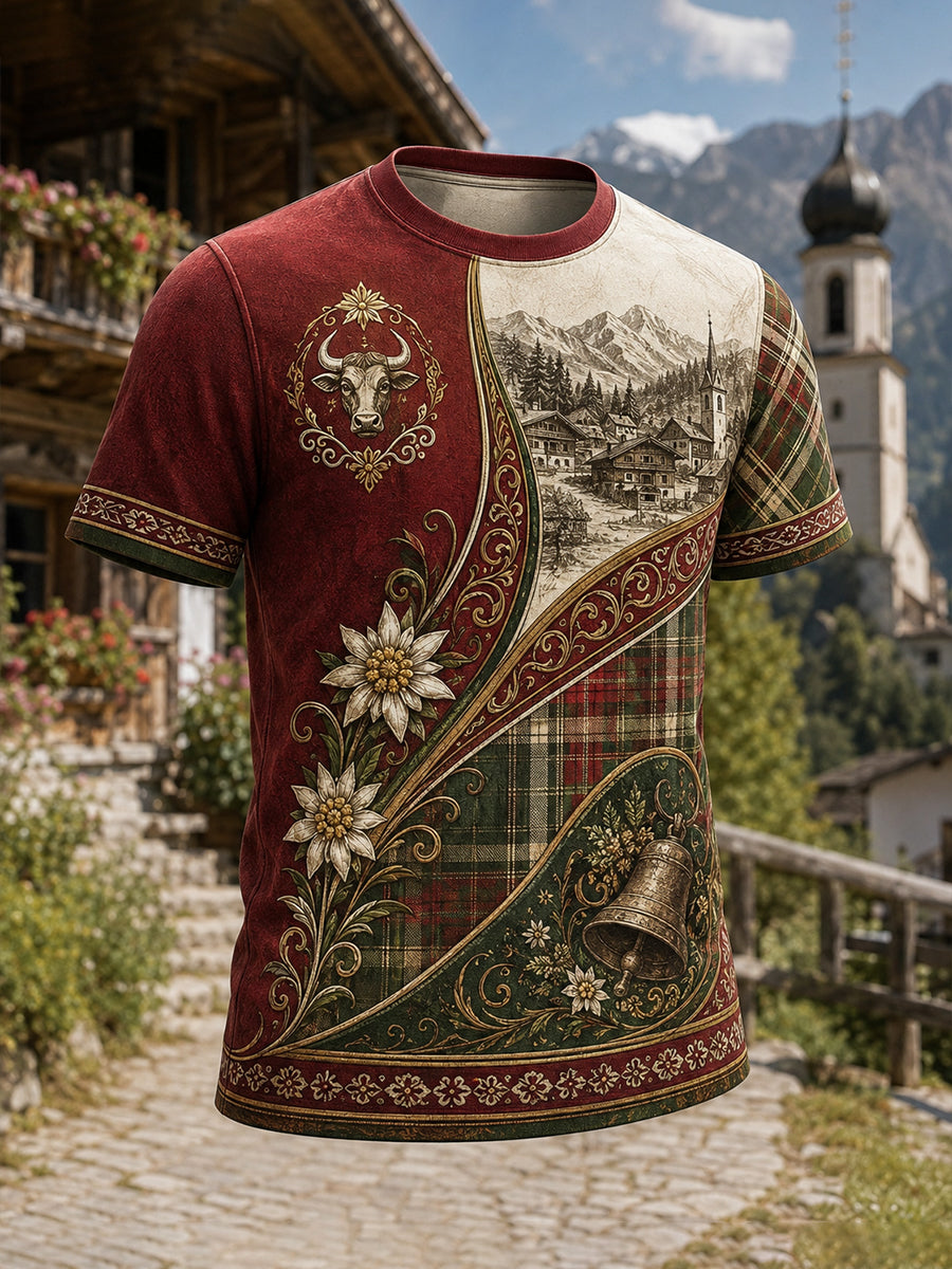 Männer Österreich ische Land Kultur Gedenk kunst Druck Casual T-Shirt