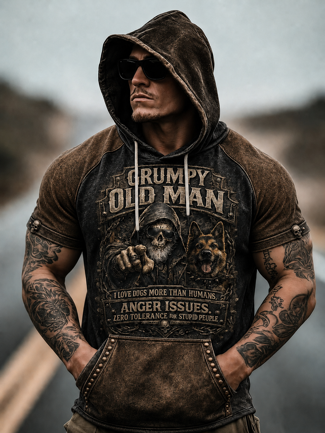 Lässiges Top im Vintage-Stil mit humorvollem Spruch