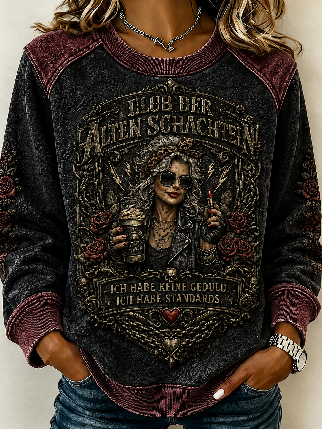 Frauen-T-Shirt mit humorvollem Spruch