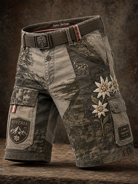 Herren österreich ische Ländliche Kultur Cargo Shorts