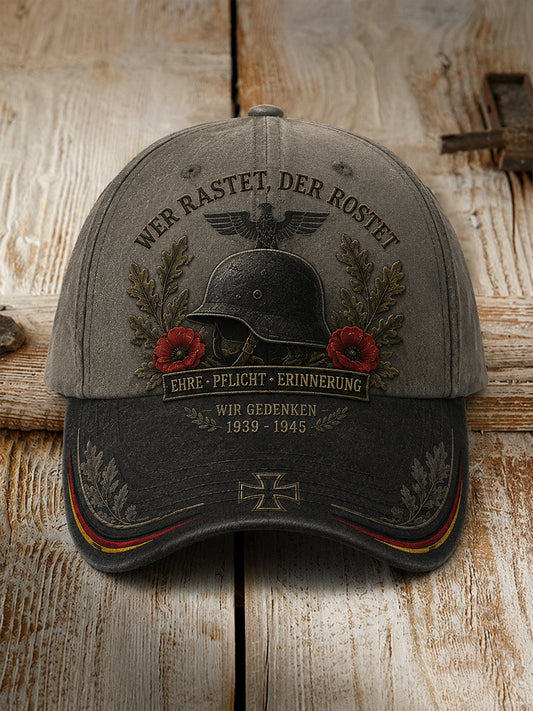 Herren Veteran Memorial Grafik druck Hut