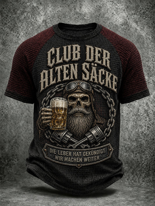 Herren-T-Shirt mit Witz muster Waffel