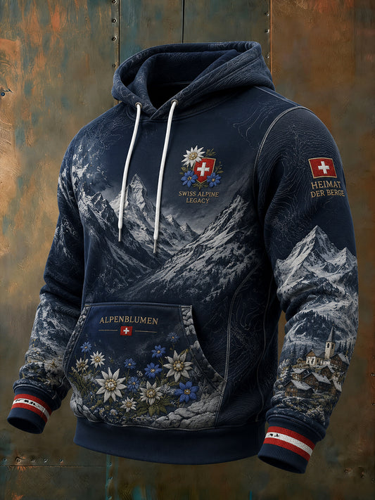Herren-Kapuzen pullover mit inspirierter Grafik druck