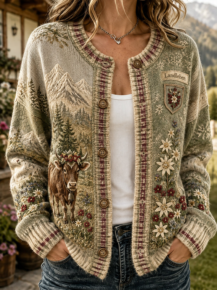 Damen Strickjacke im österreich ischen ländlichen Kultur stil