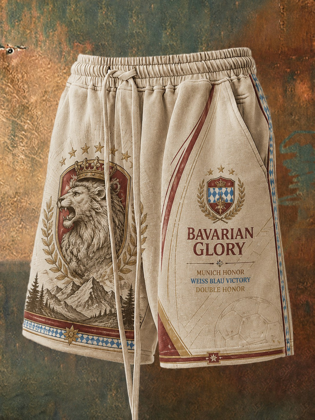 Herren-Shorts mit deutschem bayerischem Glanzmuster