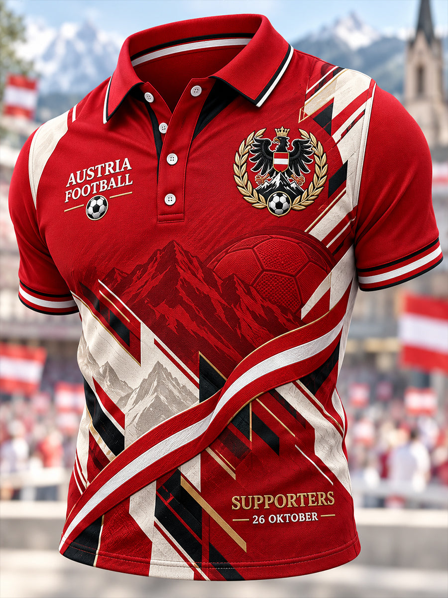 Herren-Fußball-T-Shirt mit kurzen Ärmeln aus Österreich