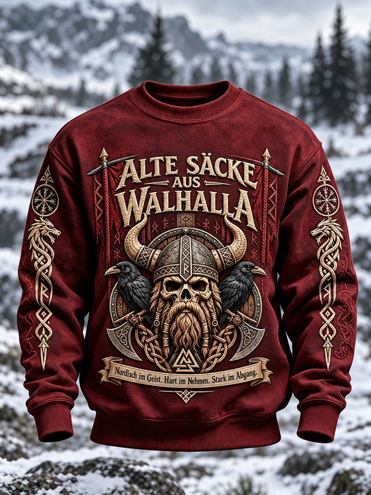 Herren-Sweatshirt im Wikingerstil mit Rundhalsausschnitt
