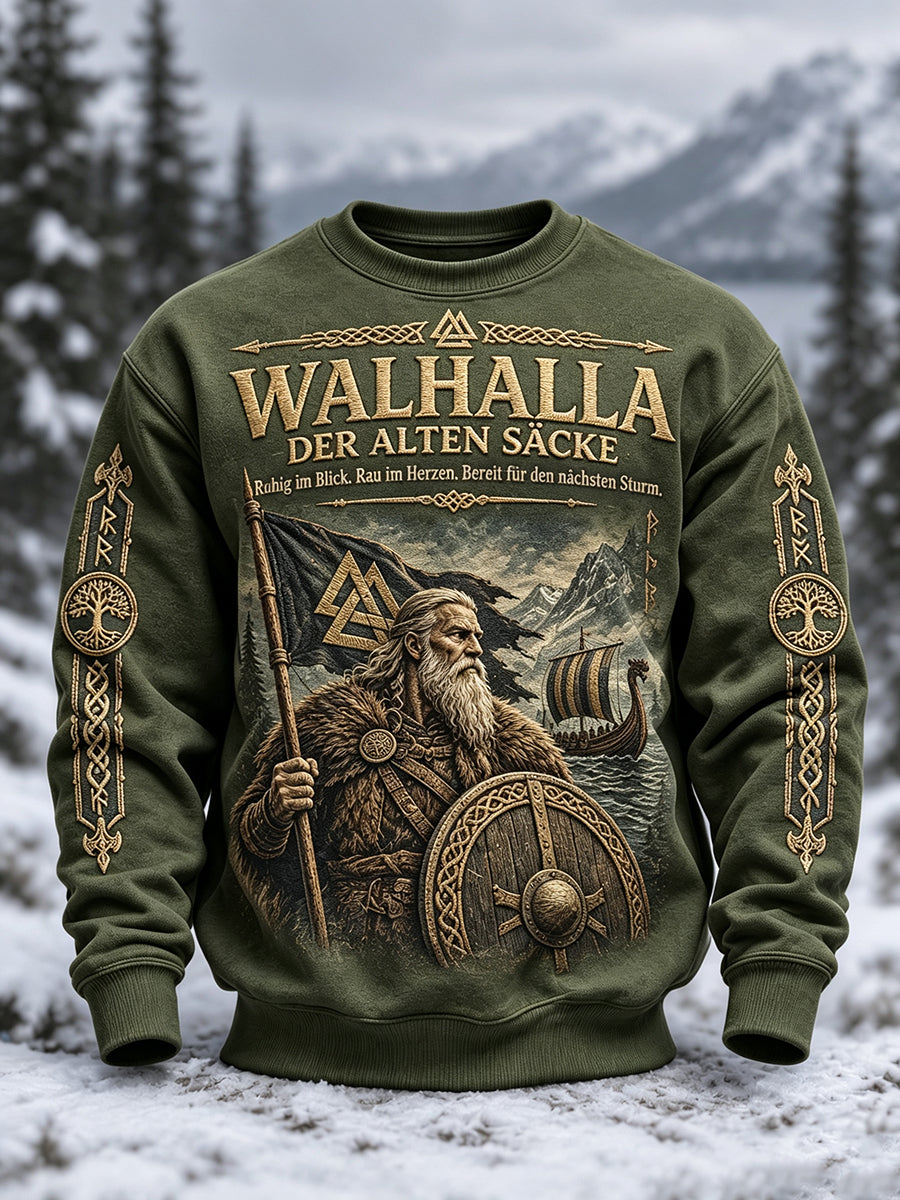 Herren-Sweatshirt im Wikingerstil mit Rundhalsausschnitt
