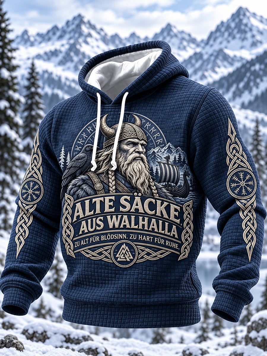 Herren Kapuzen pullover aus Baumwolle im Wikinger-Stil