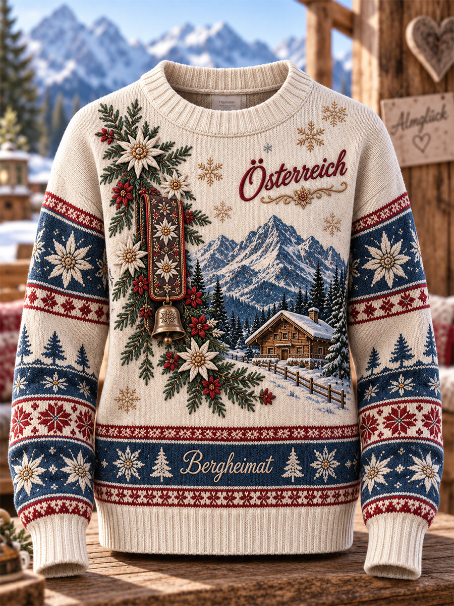 Frauen Österreich ische Alpen Crew Hals Pullover