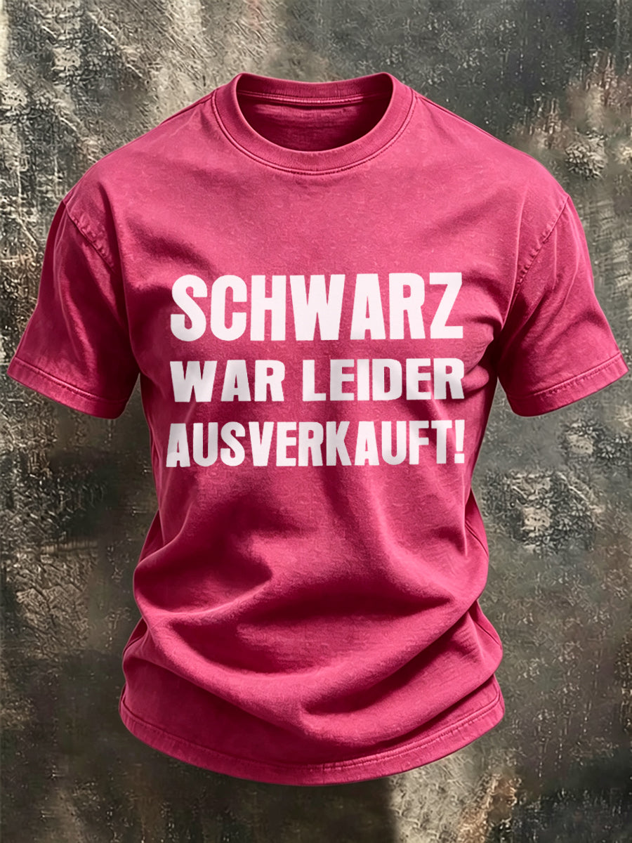 Herren-Funny-T-Shirt mit deutschem Spruch-Print