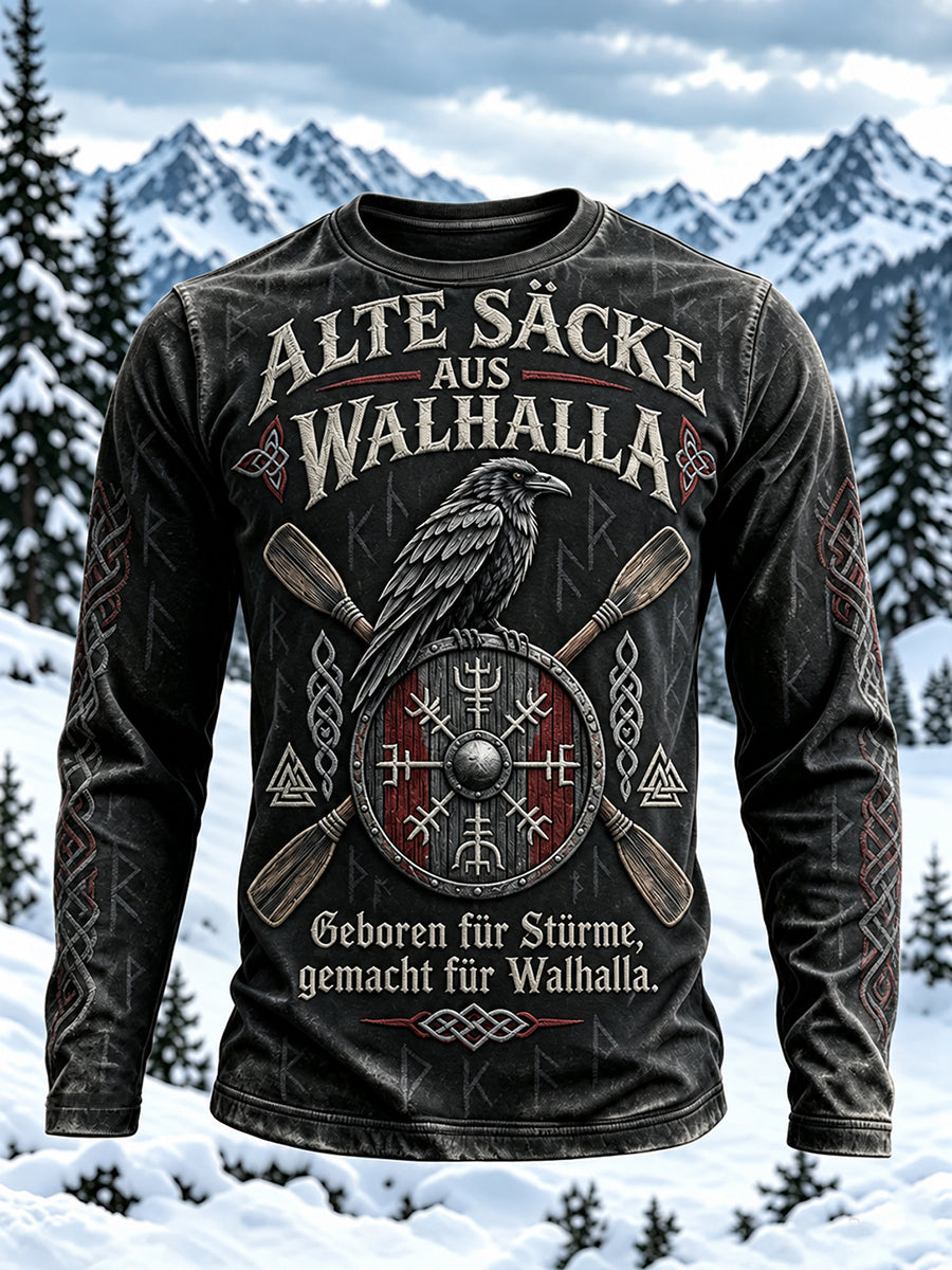 Langärmliges T-Shirt im deutschen Wikinger-Stil für Männer
