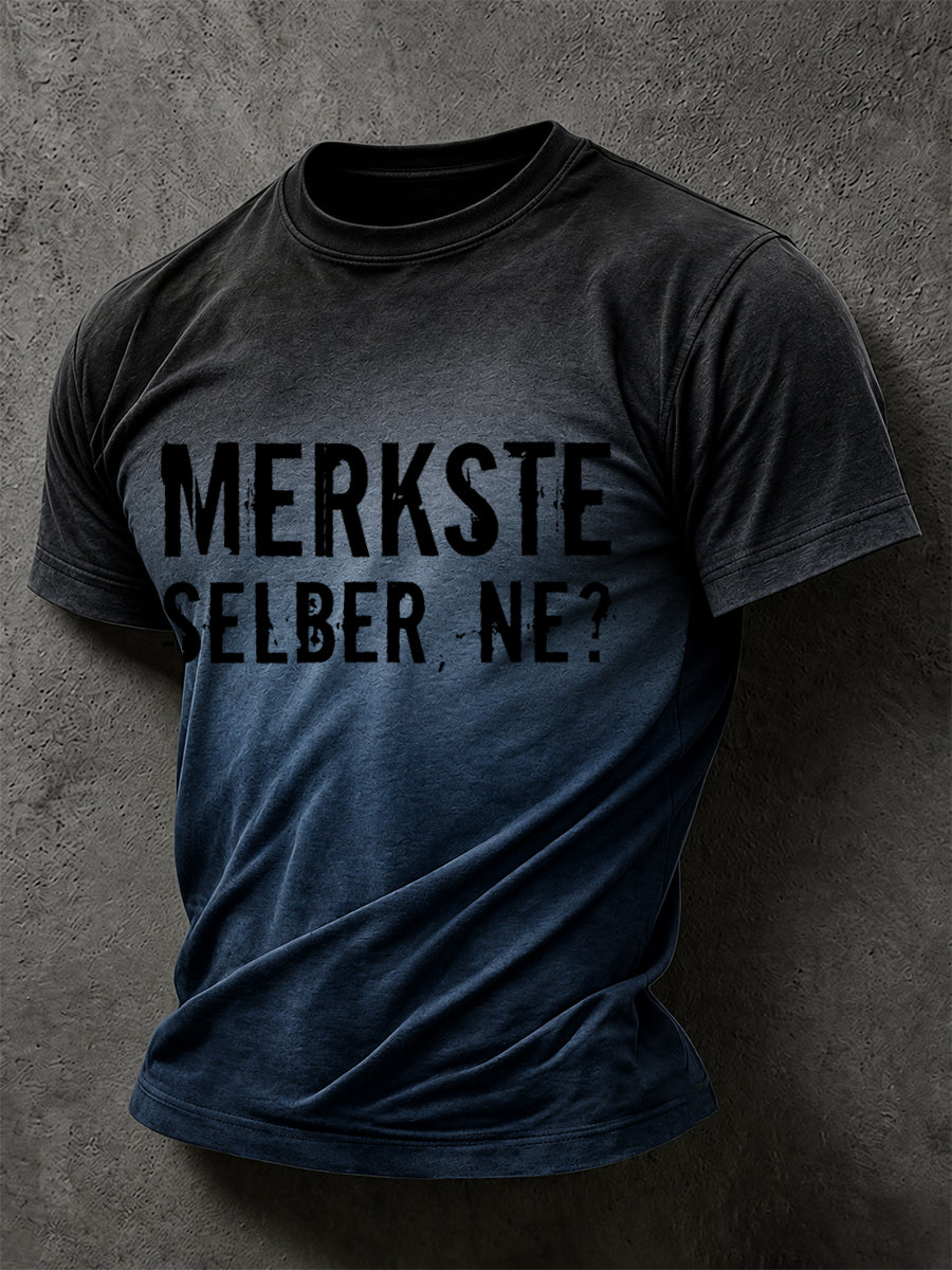 Lustiges Freizeit-T-Shirt für Herren mit deutschem Spruch-Print