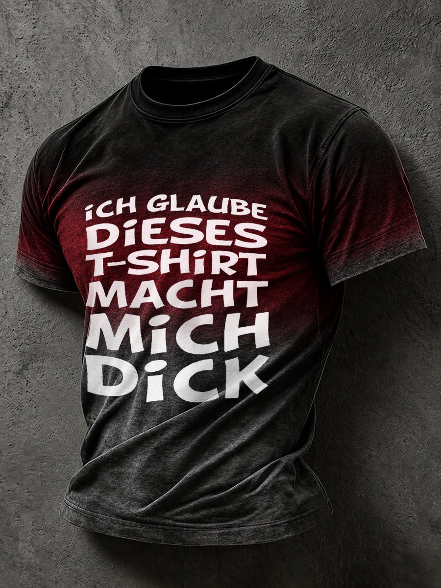 Lustiges Freizeit-T-Shirt für Herren mit deutschem Spruch-Print