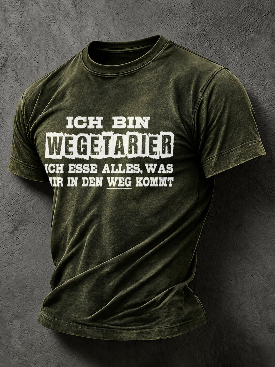 Lässiges Herren-T-Shirt mit witzigem Slogan-Print