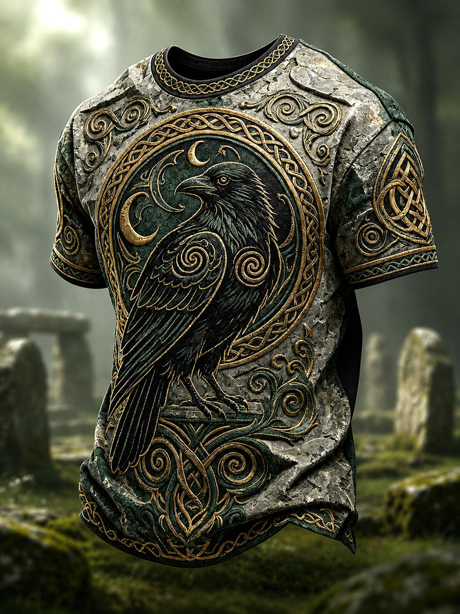 Herren-Casual-T-Shirt mit keltischem Muster