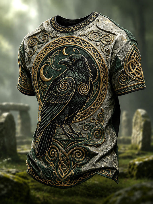 Herren-Casual-T-Shirt mit keltischem Muster