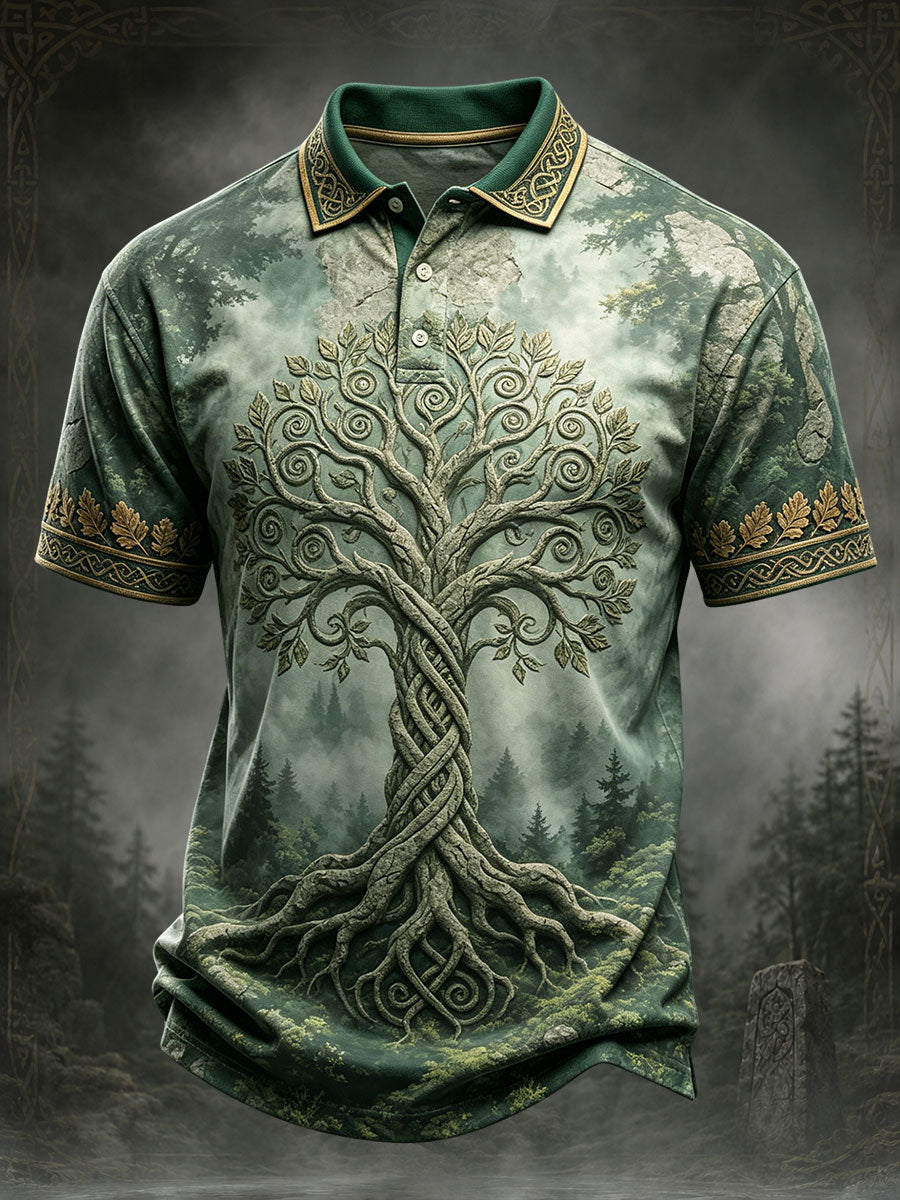 Herren Celtic Print Casual Top