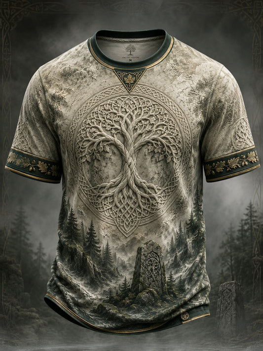 Herren keltisches Print-lässiges T-Shirt