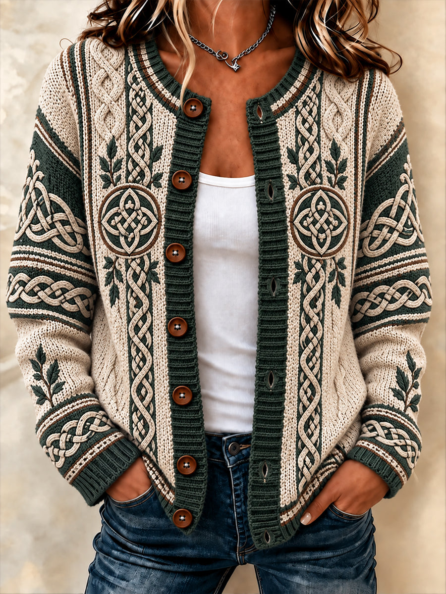 Keltischer Cardigan-Mantel für Damen