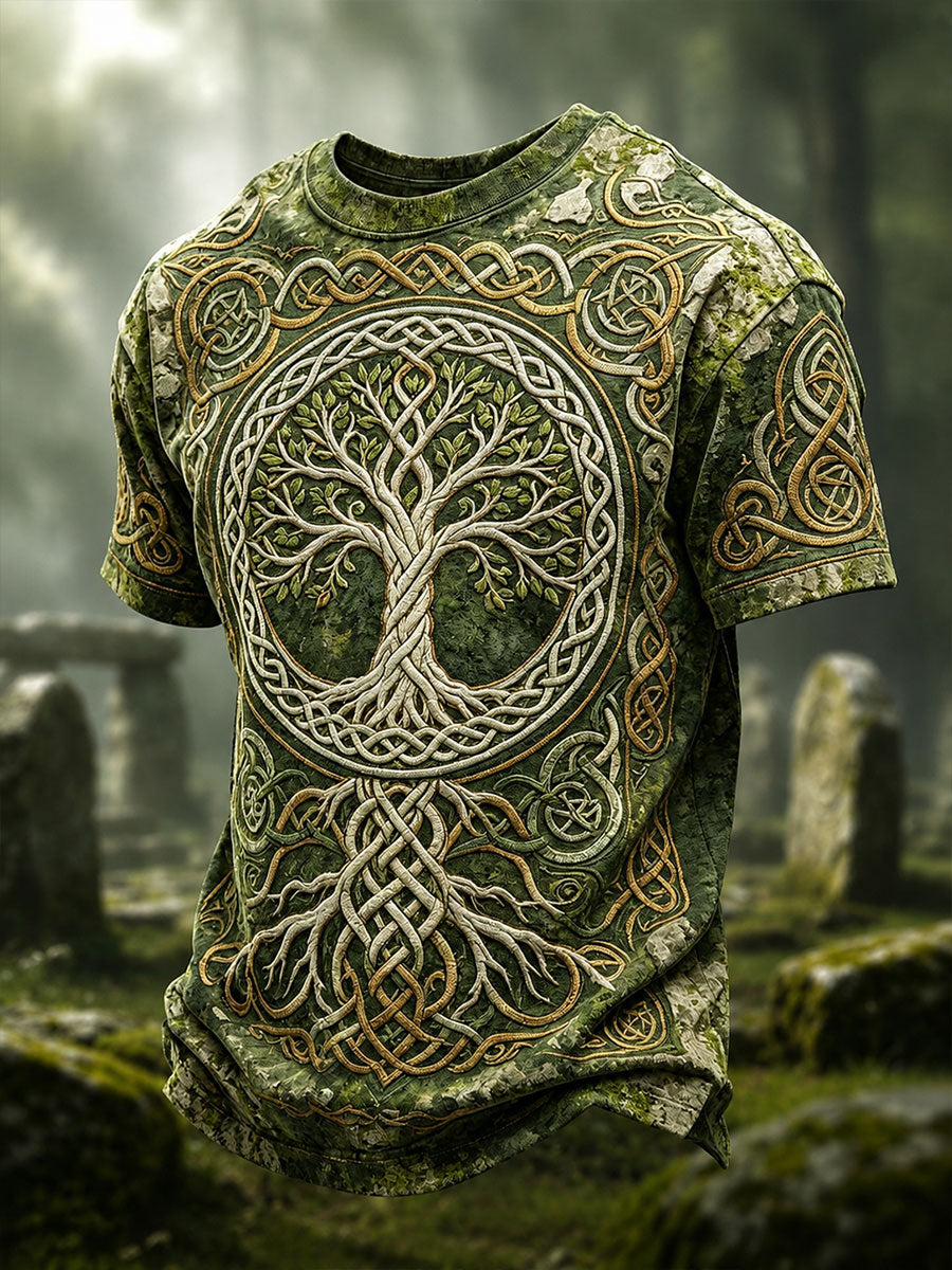 Herren-Casual-T-Shirt mit keltischem Muster