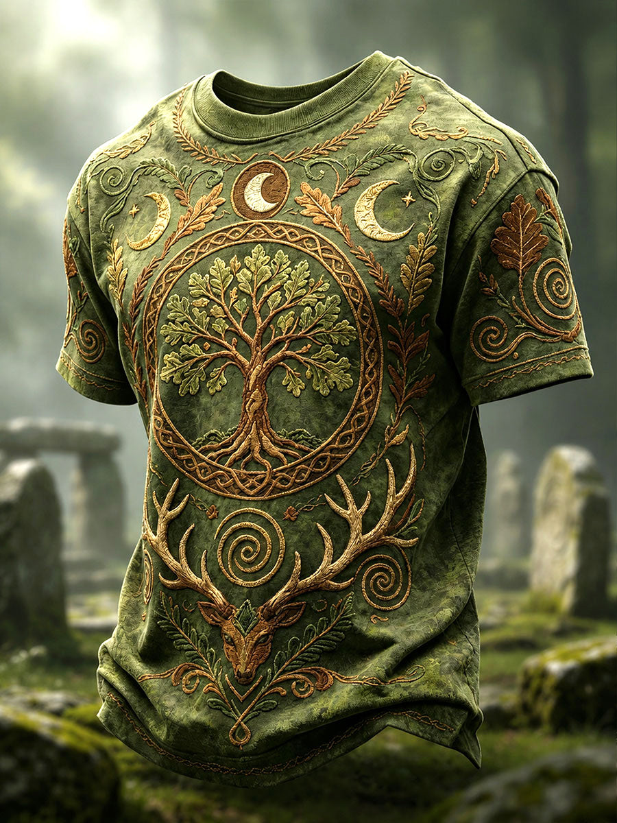 Herren-Casual-T-Shirt mit keltischem Muster