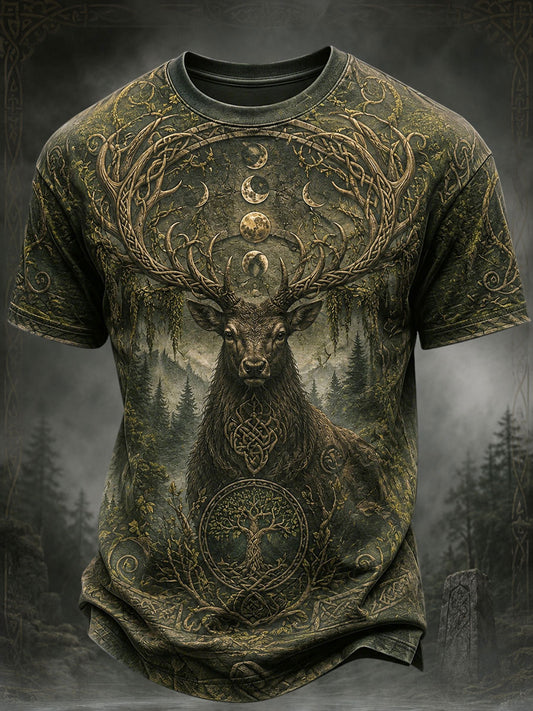 Herren-Casual-T-Shirt mit keltischem Muster